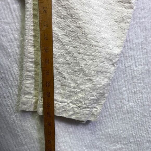 Hatch Cream The Art Maternity 100% Cotton Textured Long Sleeve Jumpsuit Size 0 - Picture 7 of 12